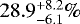 $28.9^{&#x002B;8.2}_{-6.1} \%$