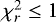 $\chi_r^2 \leq 1$