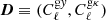 $ \boldsymbol{D}\equiv (C^{\mathrm{g}\mathit{y}}_{\ell}, C^{\mathrm{g}\kappa}_{\ell}) $