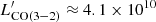 $ L^\prime_{\rm CO(3-2)} \approx 4.1\times 10^{10} $