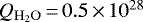 $Q_{\mathrm{H_2O}}\,{=}\,0.5\,{\times}\,10^{28}$