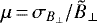 $\mu\,{=}\,\sigma_{B_{\perp}}/\tilde{B}_{\perp}$