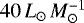 $40\,L_{\odot}\,M_{\odot}^{-1}$