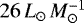 $26\,L_{\odot}\,M_{\odot}^{-1}$