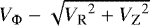 $V_{\Phi}-\sqrt{{V_{\textrm{R}}}^2&#x002B;{V_{\textrm{Z}}}^2}$