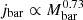 $ j_{\mathrm{bar}} \propto M_{\mathrm{bar}}^{0.73} $
