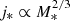 $ j_\ast \propto M_\ast^{2/3} $