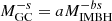 $ M_{{\rm GC}}^{-s} = aM_{{\rm IMBH}}^{-bs} $