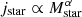$ j_{\mathrm{star}} \propto M_{\mathrm{star}}^{\alpha} $