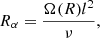 $$ \begin{aligned} R_{\alpha }=\frac{\Omega (R)l^{2}}{\nu }, \end{aligned} $$