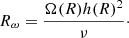 $$ \begin{aligned} R_{\omega }=\frac{\Omega (R)h(R)^{2}}{\nu }\cdot \end{aligned} $$