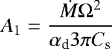 \begin{equation*} A_1=\frac{\dot M \Omega^2}{\alpha_{\textrm{d}} 3 \pi C_{\textrm{s}}} \end{equation*}