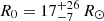 $ R_0 = 17^{+26}_{-7}\,R_{\odot} $