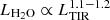 $ L_{\mathrm{H_2O}}\propto L_{\mathrm{TIR}}^{1.1{-}1.2} $