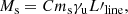 $$ \begin{aligned} M_{\rm s} = C m_{\rm s} \gamma _{\rm u} L\prime _{\rm line}, \end{aligned} $$