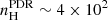 $ n_{\mathrm{H}}^{\mathrm{PDR}} \sim 4 \times 10^{2} $