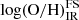 $ \log(\mathrm{O/H})^{\mathrm{FS}}_{\mathrm{IR}} $