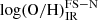 $ \log(\mathrm{O/H})^{\mathrm{FS-N}}_{\mathrm{IR}} $
