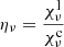$ \eta_\nu=\frac{\chi^{\mathrm{l}}_\nu}{\chi^{\mathrm{c}}_\nu} $