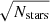 $ \sqrt{N_{\mathrm{stars}}} $