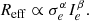 $$ \begin{aligned} R_{\rm eff} \propto \sigma _e^{\alpha } I_e^{\beta }. \end{aligned} $$