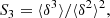 $$ \begin{aligned} S_3 = \langle \delta ^3\rangle /\langle \delta ^2\rangle ^2, \end{aligned} $$