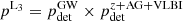 $ p^{\mathrm{L}_3} = p_{\mathrm{det}}^{\mathrm{GW}} \times p_{\mathrm{det}}^{z+\mathrm{AG}+\mathrm{VLBI}} $