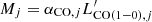 $ M_{j}=\alpha_{{\rm CO},j}L^\prime_{{\rm CO(1{-}0)},j} $