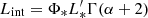$ L_{\rm int}= \Phi_{*}L^\prime_{*}\Gamma(\alpha+2) $