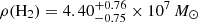 $ \rho\mathrm{(H_2)}=4.40_{-0.75}^{+0.76}\times10^7\,M_{\odot} $