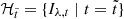 $ \mathcal{H}_{\tilde{t}} = \{I_{\lambda,t} \mid t = \tilde{t}\} $