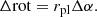 $$ \begin{aligned} \Delta \mathrm{rot} = r_{\rm pl} \Delta \alpha . \end{aligned} $$