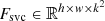 $ F_{\mathrm{svc}} \in \mathbb{R}^{h \times \mathit{w} \times k^{2}} $