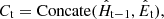 $$ \begin{aligned}&{C}_{\rm t} = \mathrm{Concate}(\hat{H}_{\rm t-1},\hat{E}_{\rm t}),\end{aligned} $$