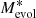 $ M_\text{evol}^* $