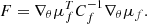 $$ \begin{aligned} F=\nabla _\theta \mu _f^TC_f^{-1}\nabla _\theta \mu _f. \end{aligned} $$