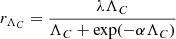 $$ \begin{aligned} r_{\Lambda _C}=\frac{\lambda \Lambda _C}{\Lambda _C+\exp (-\alpha \Lambda _C)} \end{aligned} $$