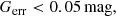 $$ \begin{aligned}&G_{\mathrm{err}} < 0.05\,\text{mag}, \end{aligned} $$