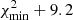 $ \chi^2_{\min}+9.2 $