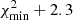 $ \chi^2_{\min}+2.3 $