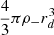 $ \frac{4}{3} \pi \rho_{-} r_{d}^3 $