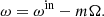 $$ \begin{aligned} \omega = \omega ^{\mathrm{in} } - m\Omega . \end{aligned} $$