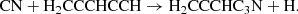 $$ \begin{aligned} \mathrm{CN} + \mathrm{H}_2\mathrm{CCCHCCH} \rightarrow \mathrm{H}_2\mathrm{CCCHC}_3\mathrm{N} + \mathrm{H}. \end{aligned} $$