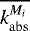 $\overline{k_{\mathrm{abs}}^{M_i}}$