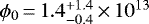 $\phi_0\,{=}\,1.4_{-0.4}^{&#x002B;1.4}\,{\times}\,10^{13}$