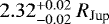 $2.32^{&#x002B;0.02}_{-0.02}~R_{\textrm{Jup}}$