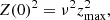 $$ \begin{aligned} Z(0)^2= \nu ^2 z_{\rm max}^2, \end{aligned} $$
