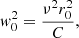 $$ \begin{aligned} { w}_0^2=\frac{\nu ^2 r_0^2 }{C}, \end{aligned} $$