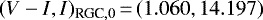 $(V-I, I)_{\textrm{RGC},0}\,{=}\,(1.060, 14.197)$