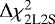 $\Delta\chi^2_{\textrm{2L2S}}$